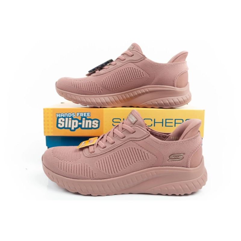 Skechers Bobs Squad-Chaos women's comfortable SLIP-INS sports shoes pink Cipő