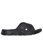 Skechers Women's Flip-Flops GO WALK FLEX SANDAL IMPRESSED 141420 BKGY