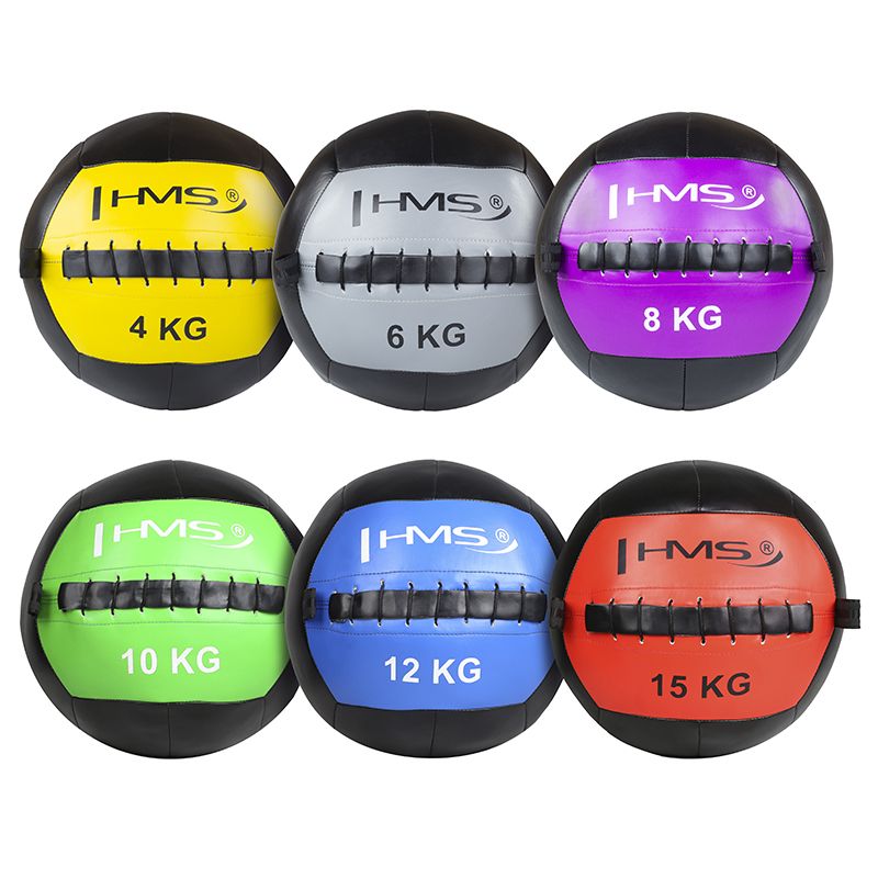 HMS Wall Ball WLB 4 kg exercise ball sárga póló 17-41-025