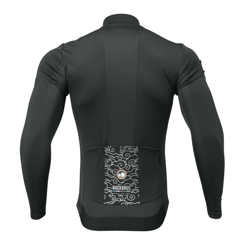 Rockbros ROAD TO SKY windproof insulated cycling jersey L - black l \ czarny pulóver