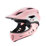 Rockbros TT-32001 Rabbit Children's Bike Helmet with Detachable Chin Size S (48-52) - Pink różowy \ s helmets, martial arts equipment