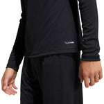 adidas Entrada 26 Long Sleeve Jersey Black KF5879 104cm hosszú ujjú mez