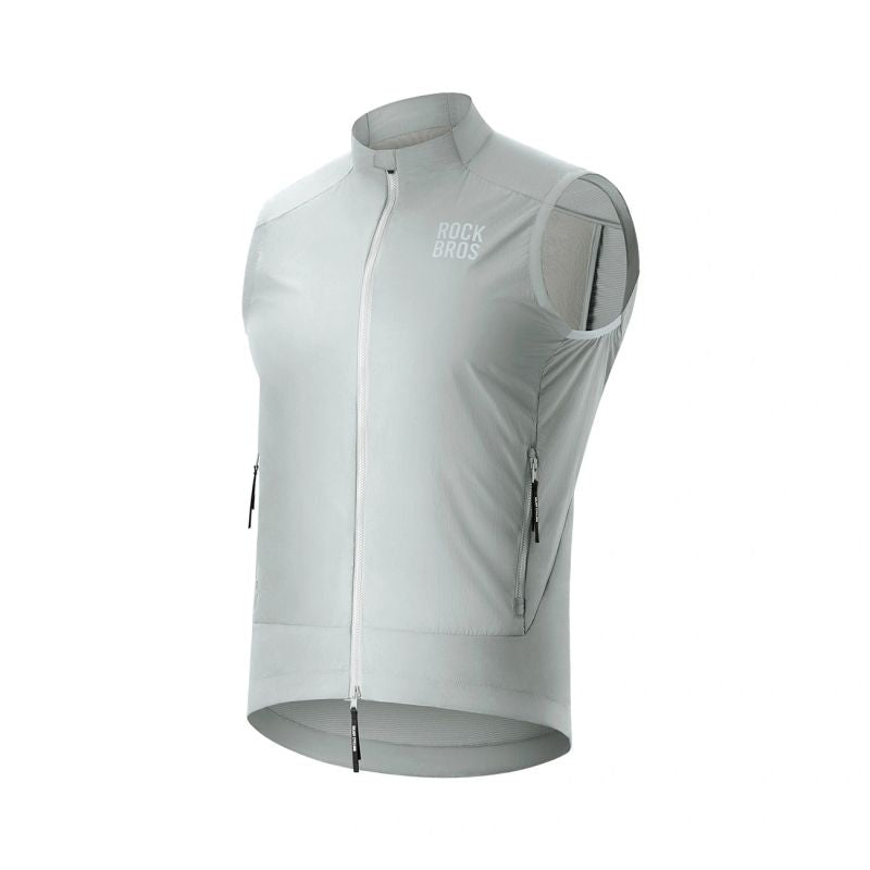 Rockbros Spring/Autumn Windproof Vest Size S - White/Gray biały || szary \ s vests