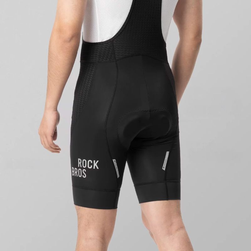 Rockbros Men's Cycling Bib with Pad Size L - Black czarny \ l short
