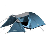 NILS CAMP trekker NC6012 camping tent blue-gray szürke hátizsák