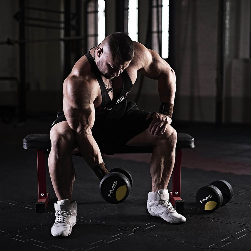 HMS Rubber-coated dumbbell 9kg HG PRO súlyzó 17-66-152