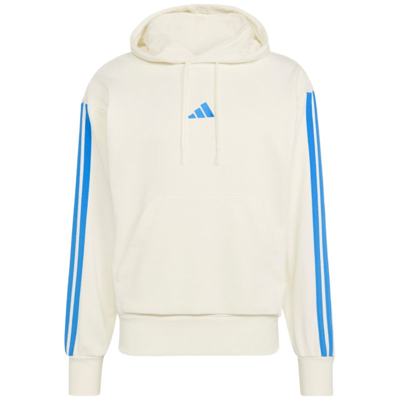 Men's adidas Essentials 3-Stripes French Terry Hoodie Cream KD4901