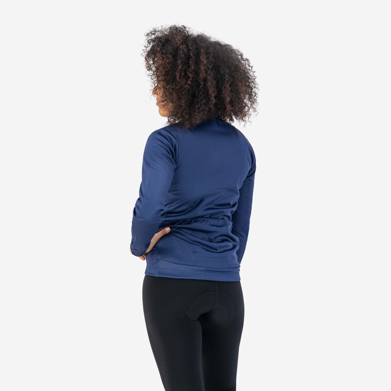 Rogelli women's long-sleeved CORE T-shirt navy kék póló