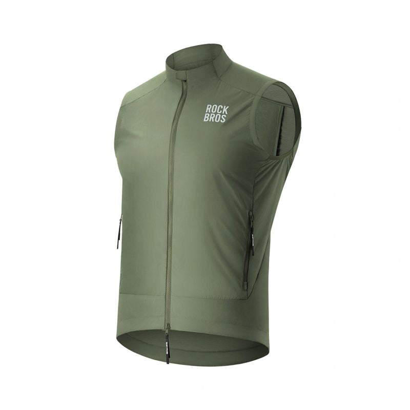Rockbros Windproof Vest Spring/Autumn Size L - Green zielony \ l vests