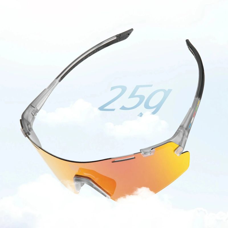Rockbros SP338 ROAD TO SKY Cycling Glasses with Interchangeable Lenses - Gray szary training equipment