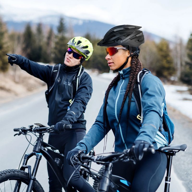 Wozinsky MTB Bike Helmet with Removable Visor and Rear USB Light L - Black czarny védőfelszerelés HT-28VCB-199833