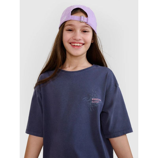 4f Oversized T-shirt with print for girls 4FJWSS25TTSHF1853-22S General