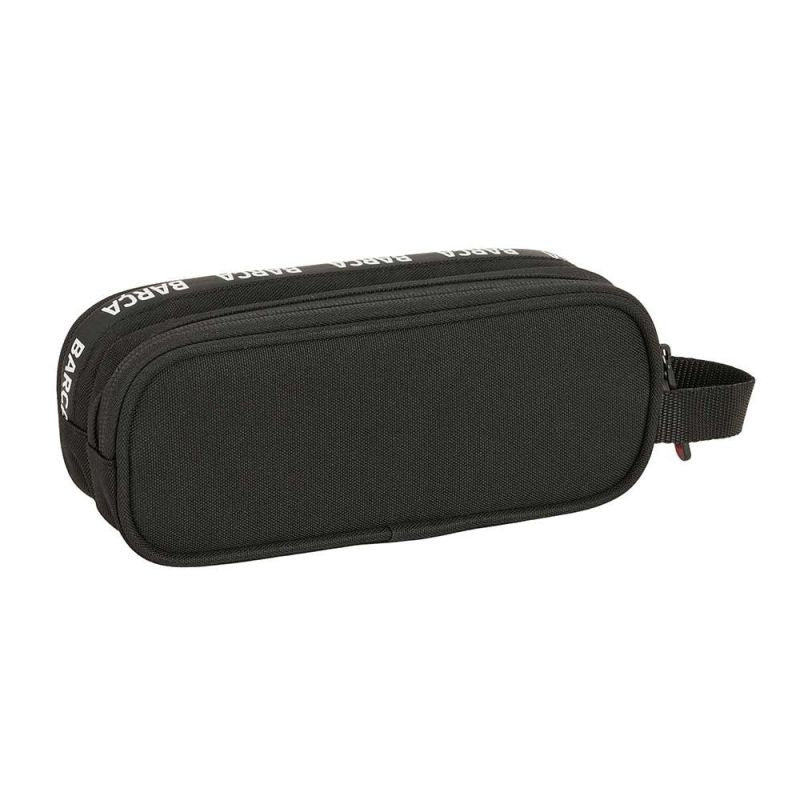 FC Barcelona double pencil case czarny ceruzatartó