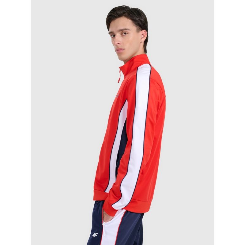 Men's zip-up sweatshirt without hood 4F 4FRAW25TSWSM2459-62S pulóver