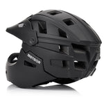 Meteor Hydra S full-face bicycle helmet 51-55 cm black fekete sisak 17894