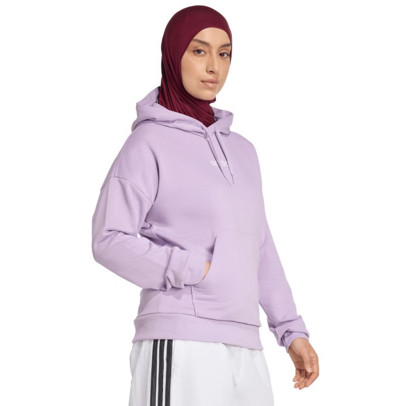 adidas Women's Essentials Linear French Terry Hoodie Purple JY0036 General