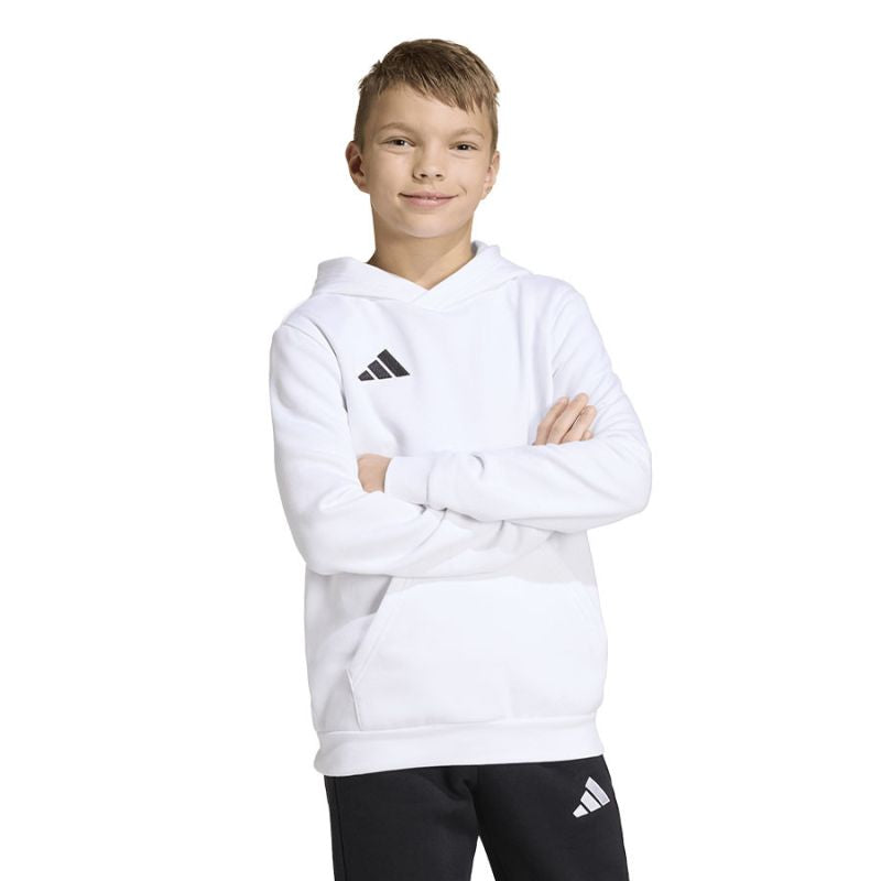 Adidas Kids' Entrada 26 Hoody white fehér gyerek kapucnis pulóver JZ6561
