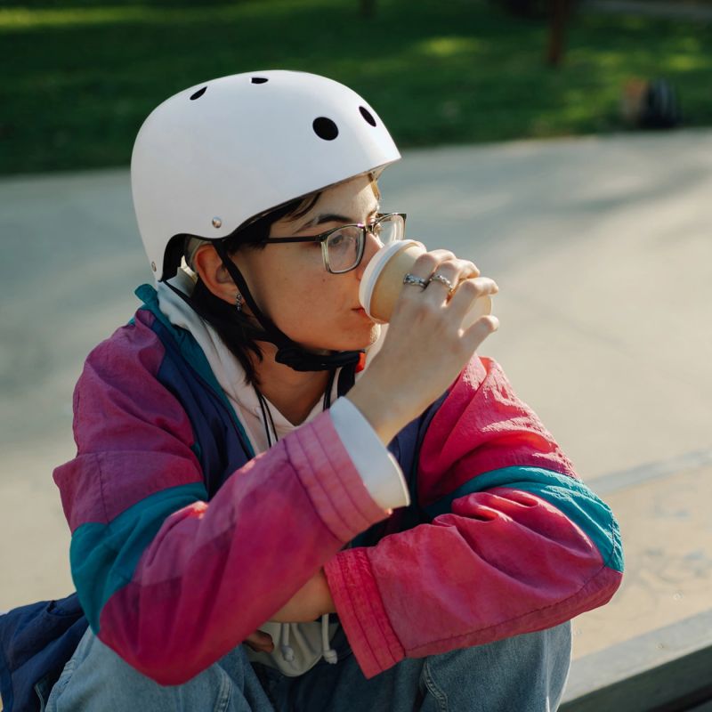 Wozinsky Lightweight BMX/Scooter Helmet S - White biały \ 48-52 cm korcsolya HT-38C-199816