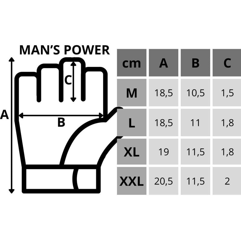 Enero Man'S Power R.Xl Fit Fitness Gloves fekete kesztyű