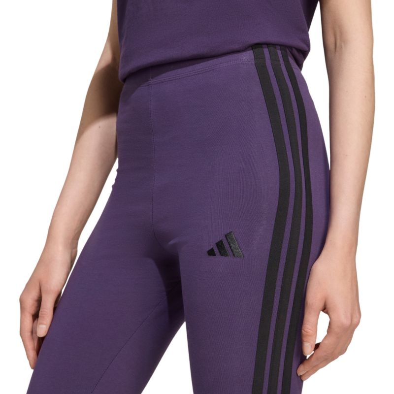 adidas Women's Essentials 3-Stripes Cotton Leggings Purple JY3176 Kiegészítő