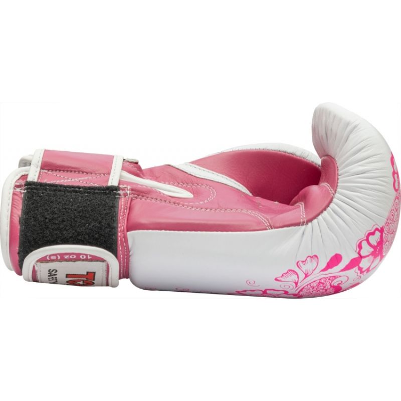 TOP TEN "Ultimate Woman" Boxing Gloves 10 oz White and Pink czarno - różowy kesztyű