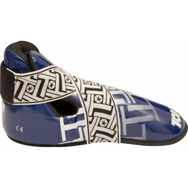 TOP TEN OSTT-PU "SUPERLIGHT PRISM" Foot Protectors (WAKO APPROVED) czerwony+m protectors and knee pads