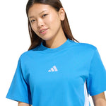 Adidas Essentials 3-Stripes Cotton Women's T-Shirt Light Blue 2xs póló