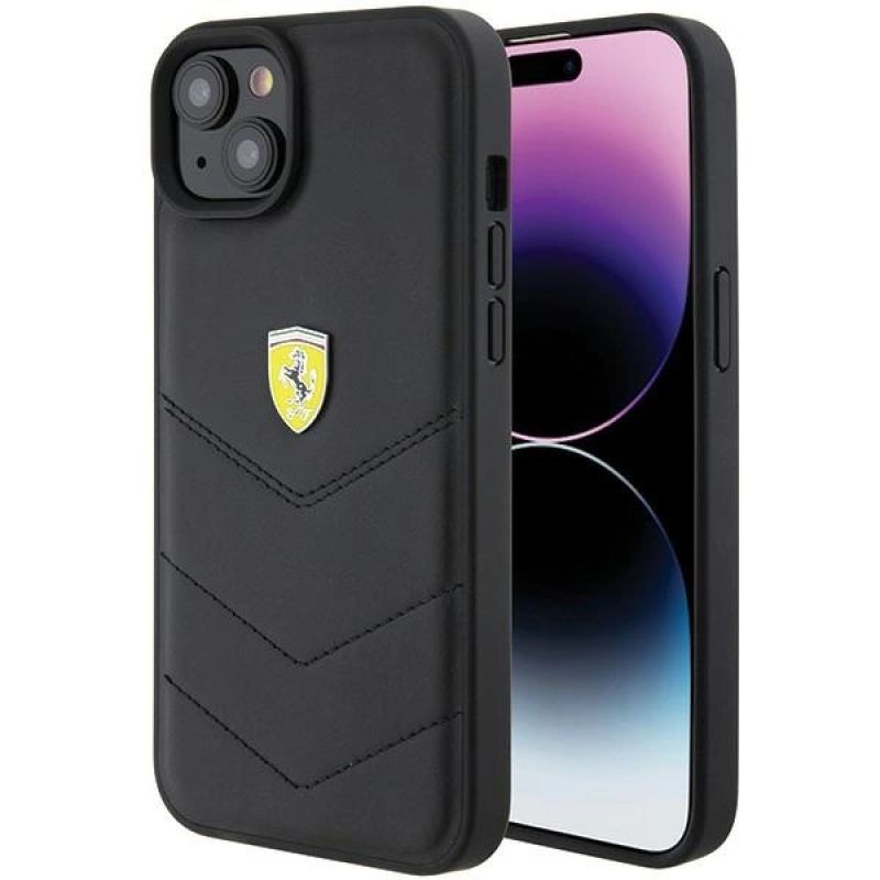Ferrari FEHCP15MRDUK iPhone 15 Plus 6.7" /black hardcase Quilted Metal Logo fekete cases