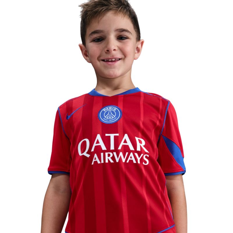 Nike PSG Stadium 2025/26 Kids' Football Red piros gyerek póló HM4126680