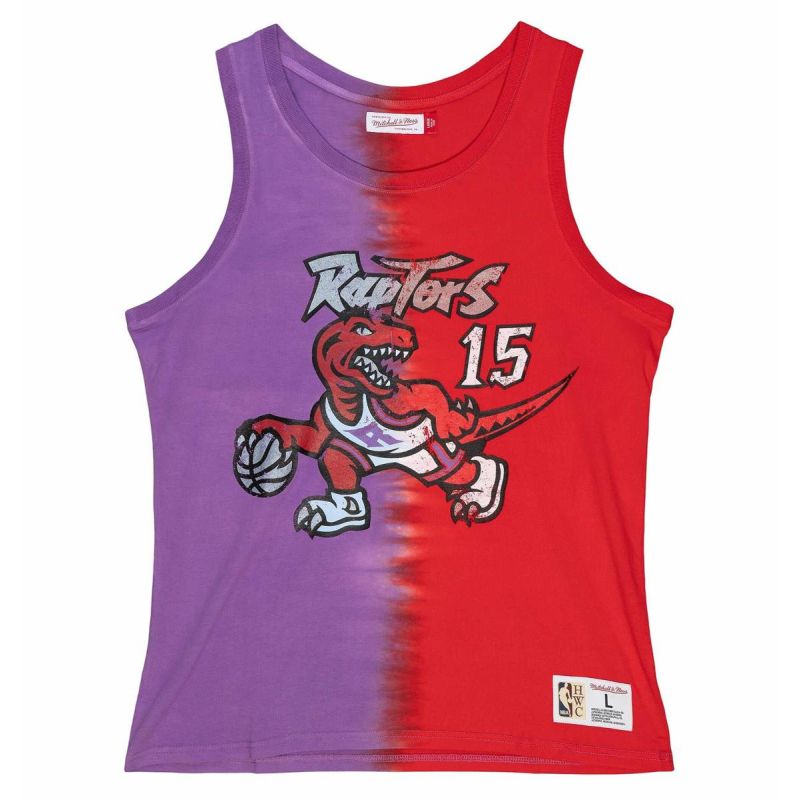 Mitchell & Ness NBA Toronto Raptors Vince Carter Tie Dye Cotton Tank - TTNK3206-TRAYYVCAPRRD 4xl atléta