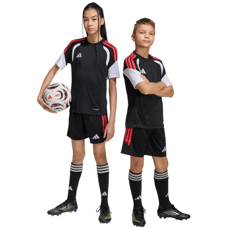 adidas Tiro 26 League kids' black and red KA8814 104cm short