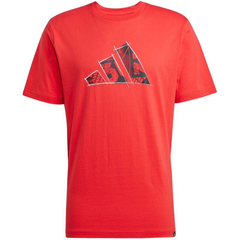 adidas Logo Graphic Men's T-Shirt Red JJ3934 Ruházat