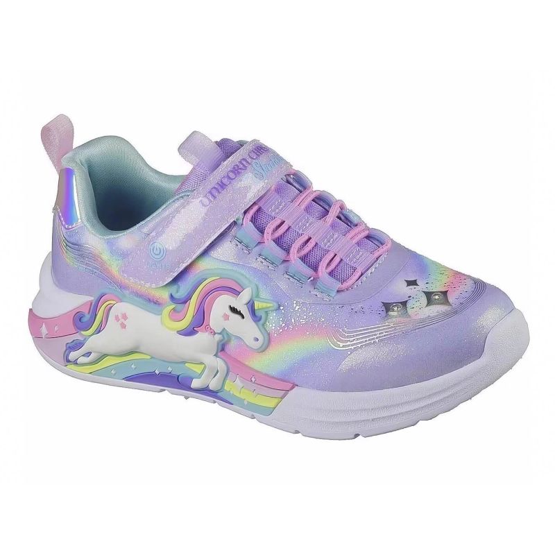 Skechers S Lights - Unicorn Chaser Lavender/Multi 302298L-LVMT