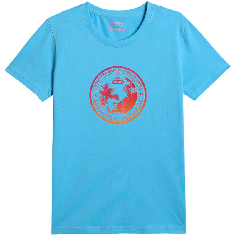 4F Women's T-shirt F2718 33S kék póló 4FWSS26TTSHF271833S