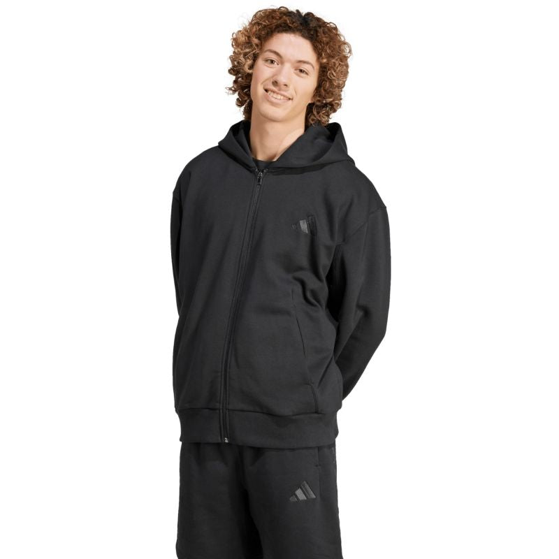 adidas Men's All Szn Fleece Full-Zip Hoodie Black IX1249 General