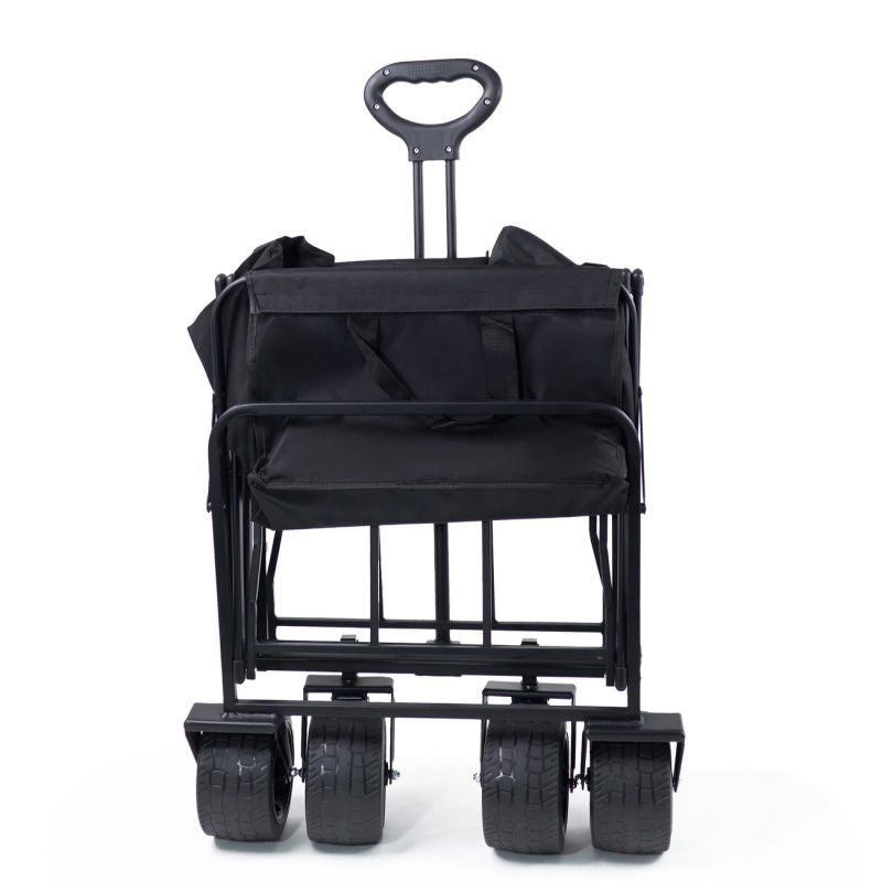 Wozinsky WZP-100 beach, tourist, garden trolley, durable, wide wheels, with safety net up to - black fekete elektronika 304004-197497