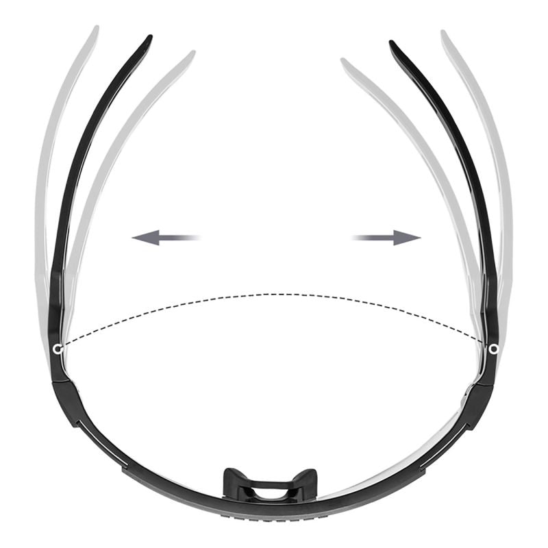 Rockbros Photochromic Cycling Glasses with UV Protection and Corrective Insert - Black czarny glasses, training equipment