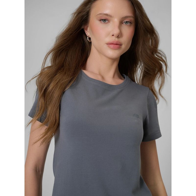 4F Women's slim plain T-shirt póló