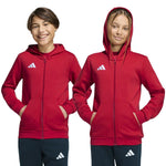 adidas Entrada 26 Full Zip Hoodie for Kids Red KH1781 piros kapucnis pulóver
