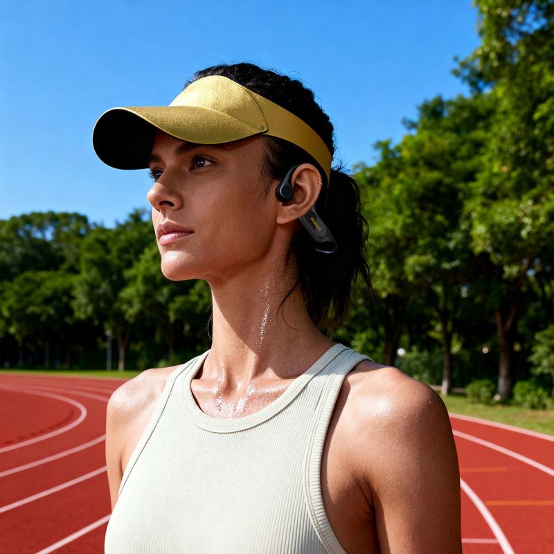 head Dudao U22 Bluetooth 5.2 Bone Conduction Headphones with Headband - Black fekete headsets