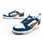 Puma Rebound v6 men's sports sneakers fashionable comfortable white navy barna utcai cipő