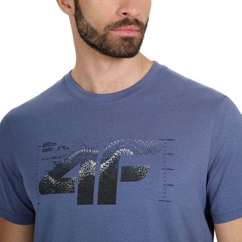 4f Men's T-shirt M2359 denim 4FWAW25TTSHM2359 32S Ruházat