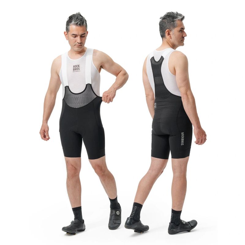 Rockbros ROAD TO SKY Men's Cycling with Pad Size M - Black m \ czarny short
