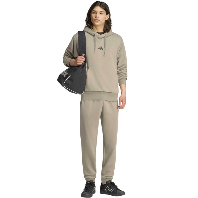 Adidas Men's Essentials Feelcozy Hoodie bézs kapucnis pulóver KF2361