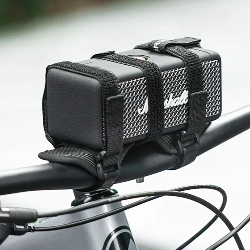 Rockbros 50210064001 Velcro Bike Strap for Bluetooth Speaker or Water Bottle - Black fekete water bottles, bluetooth speakers, belts, training equipment