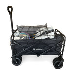 Wozinsky WZP-100 beach, tourist, garden trolley, durable, wide wheels, with safety net up to - black fekete elektronika 304004-197497