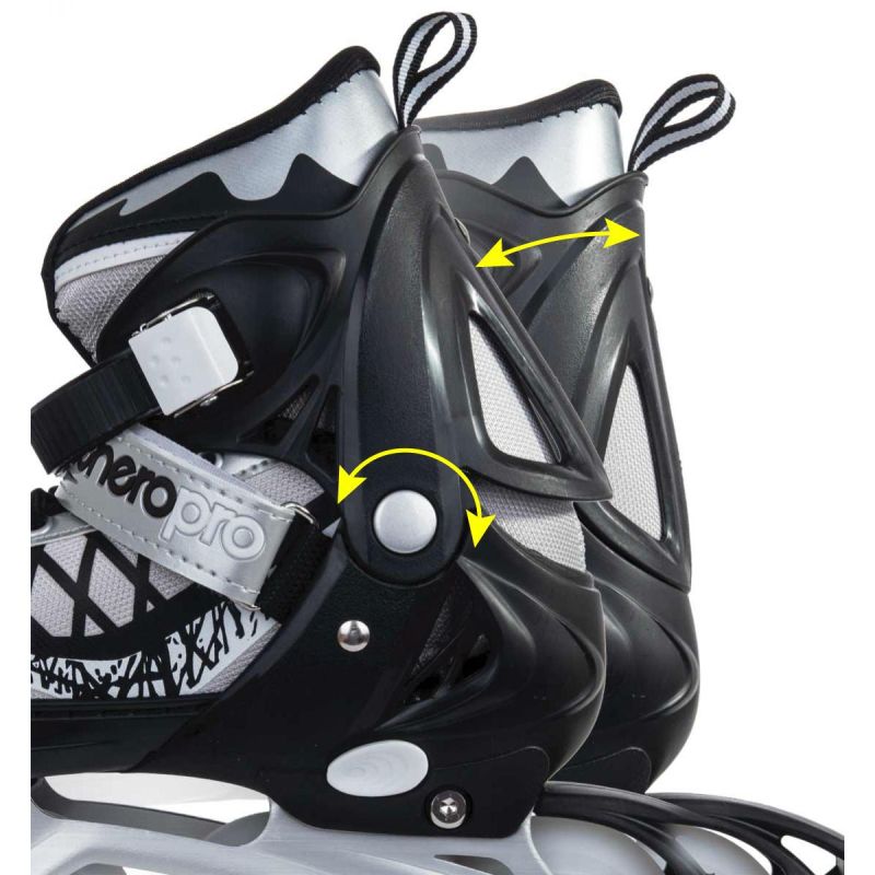 Enero Pro Roller Skates-Roller Skates-Ice Skating 4in1 Led 38-41 Gray szürke skates, roller skates