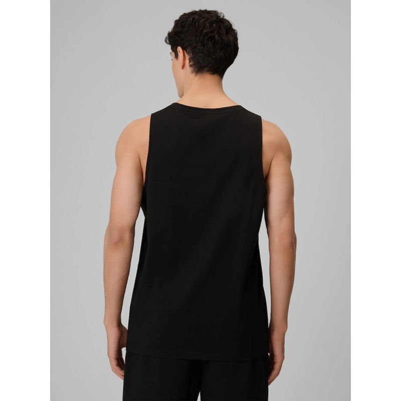 Regular sleeveless shirt for men, smooth, 4F