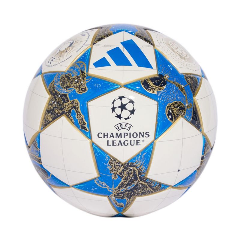 adidas UCL Mini 25/26 League Stage Football White, Blue, and Gold JP1544 labda