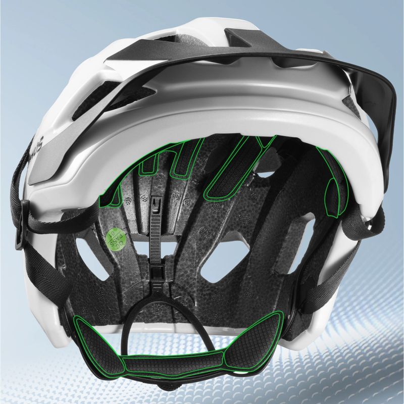Rockbros LK-67 Youth Bike Helmet with Detachable Visor 54–58 cm - White biały helmets, lights